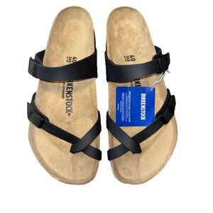 Birkenstock Mayari Birko-Flor Toe Loop Leather Sandals Women's 9/9.5 Eur Sz 40